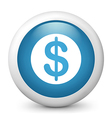 Blue glossy icon vector image