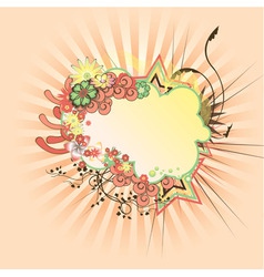 Floral frame vector image