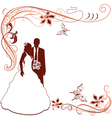 Invitation with Wedding pair vector image
