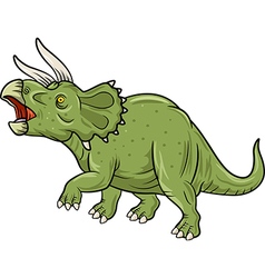 Cute Triceratops three horned dinosaur isolated vector image