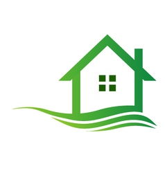Eco house logo vector image