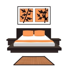 Japanese bedroom vector image