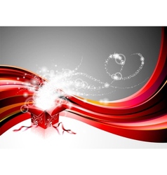 Christmas with gift box vector image
