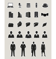 Office and business web icons set vector image