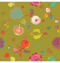 Floral garden pattern vector image