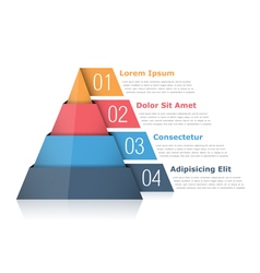 Pyramid chart template Royalty Free Vector Image