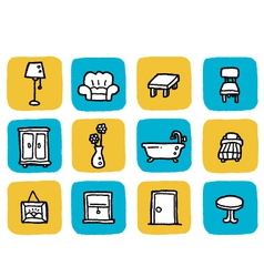 Icon furniture vector image