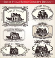 Sweet home - retro concept design vector image