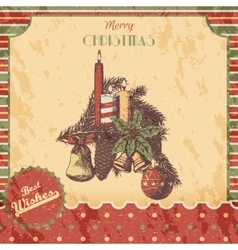 Christmas or New year hand drawn colored vector image