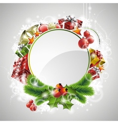 Christmas with gift boxes vector image