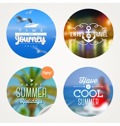 Summer holidays travel and vacation set vector image