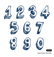 Hand-drawn numbers vector image
