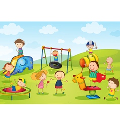 Kids at Playground vector image