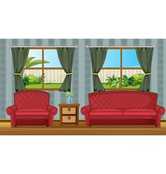 A sofaset and side table A sofaset and side table vector image