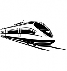 Fast train vector image