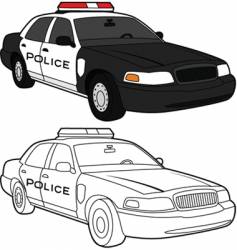 Police car vector image