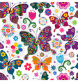 Seamless spring floral pattern vector image