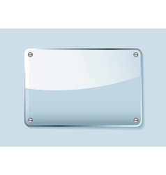 Clear glass sign vector image