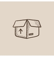Carton package box sketch icon vector image