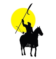 Chinese horseman vector image