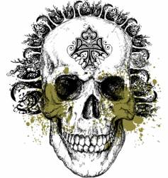 Wicked skull illustration Wicked skull illustration vector image