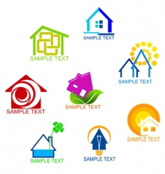 Real estate symbols vector image