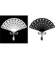 Fan - vintage - silhouettes vector image