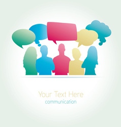 People communicating social media vector image