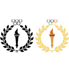 Torch n wreath2 vector image