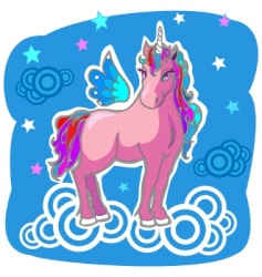 Unicorn pegasus vector illustration vector image