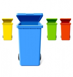 Recycling bins vector image