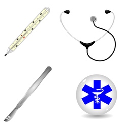 Set of medical accessories vector image