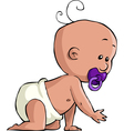 Crawling baby vector image