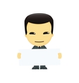 Funny cartoon asian businessman vector image