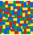 Background of plastic building blocks vector image