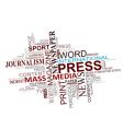 Media and journalism tags cloud vector image