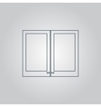 Two plastic Window icon sign and button vector image