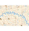 Meandering river vector image