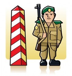 Border guard vector image