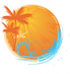 Palms banner vector image