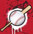 Baseball splat vector image