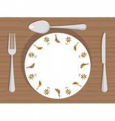 Dinner plate vector image