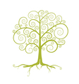 Abstract Green Tree Isolated on White Backgr vector image