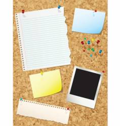 Cork noticeboard vector image