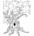 Old oak tree for tales graphics Old oak tree for tales graphics vector image