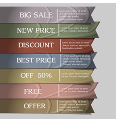 Collection of elegant ribbons vector image
