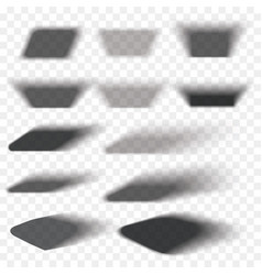 Box shadow set transparent with soft edges Box shadow set transparent with soft edges vector image