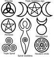 Wiccan symbols set vector image