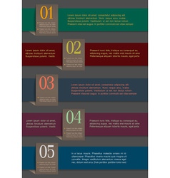 Colorful paper numbered banners vector image