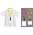 Set of lanyard retractor end badge Templates vector image